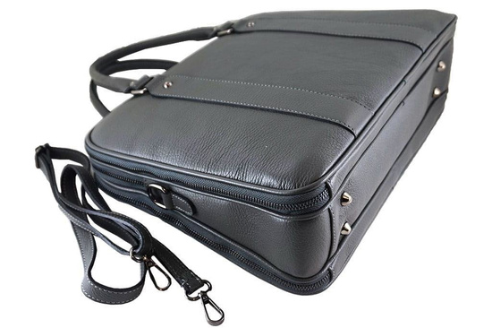 Aktówka skórzana damska - Barberini's - Granatowa 