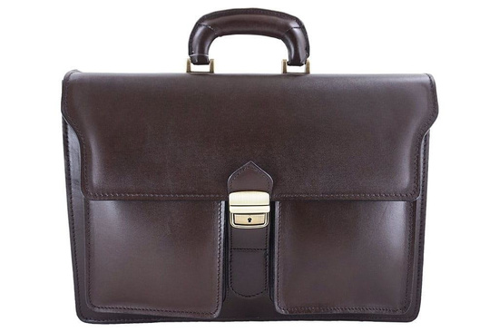 Aktówka męska skóra naturalna Barberinis - Brązowa