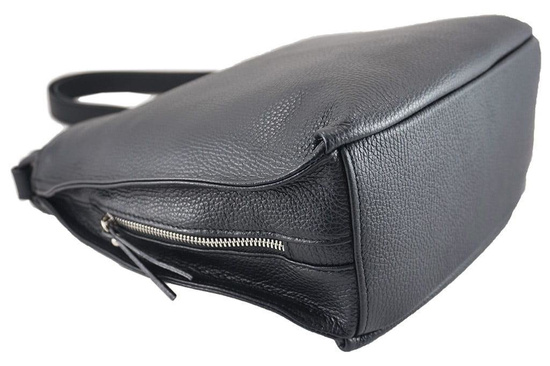 Duża torba damska skórzana na ramię - Czerwona 