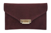 Stylowa kopertówka zamszowa Barberinis - Bordowa 