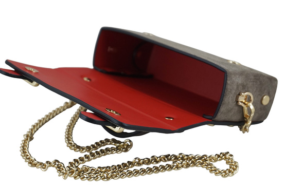 Zamszowa torebka Barberinis wizytowa - Beżowa ciemna 