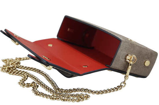 Zamszowa torebka Barberinis wizytowa - Beżowa  