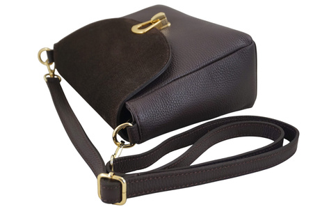 Torebka Barberinis ze złotym zapięciem - Brązowa ciemna