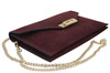 Stylowa kopertówka zamszowa Barberinis - Bordowa 