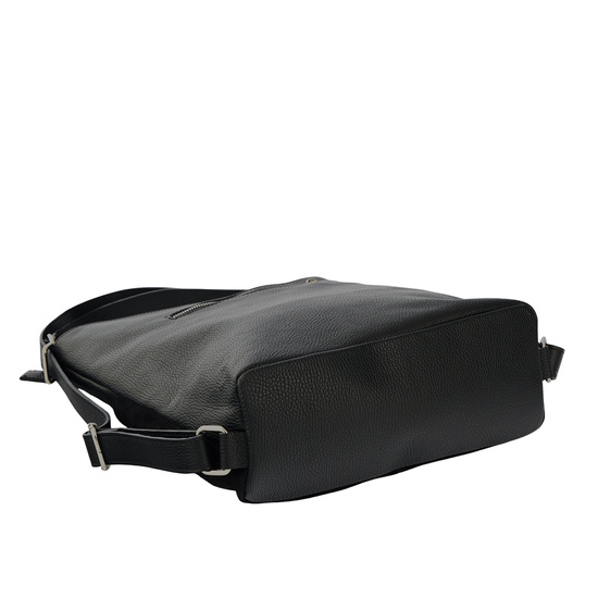 Torebka plecak z zamszem - Czarna 