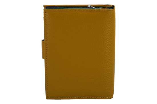 Pojemny kolorowy portfel damski skórzany - Czarny