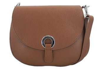 Duża torebka listonoszka ze skóry - Brązowa jasna