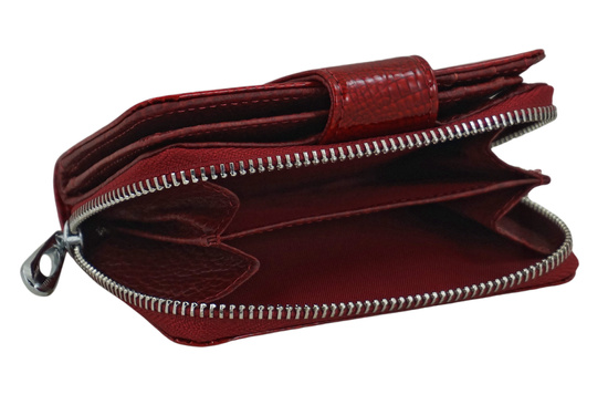 Ekskluzywny portfel damski lakierowany - Czerwony