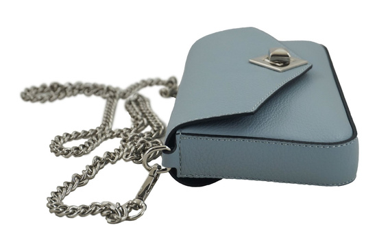 Modna torebka skórzana włoska - Błękitne