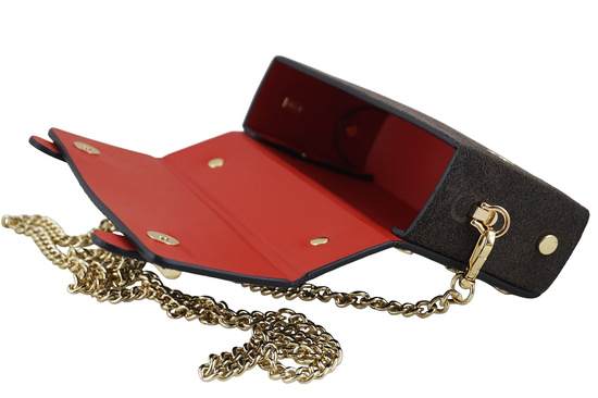 Zamszowa torebka Barberinis wizytowa - Brązowa ciemna 