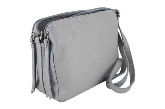 Torebka skórzana damska włoska - Bordowa