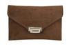 Stylowa kopertówka zamszowa Barberinis - Brązowa