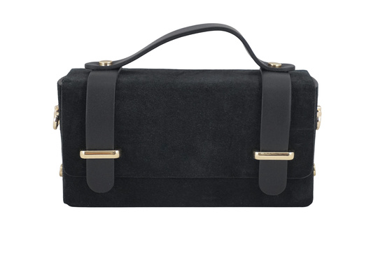 Zamszowa torebka Barberinis wizytowa - Czarna 