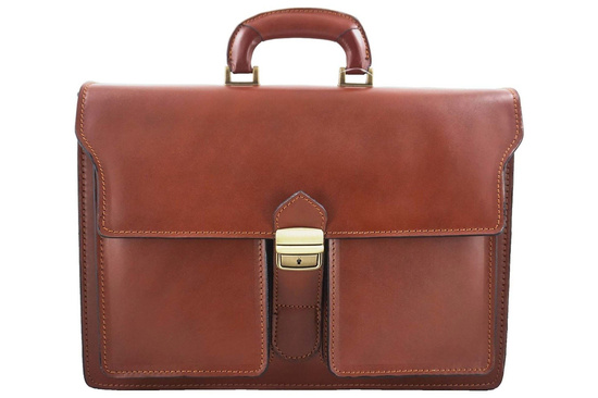 Aktówka męska skóra naturalna Barberinis - Brązowa