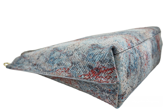 Torebka shopper z kolorowym nadrukiem - Biała 