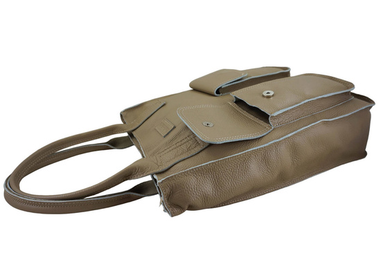 Torba shopper bag do pracy - beżowa