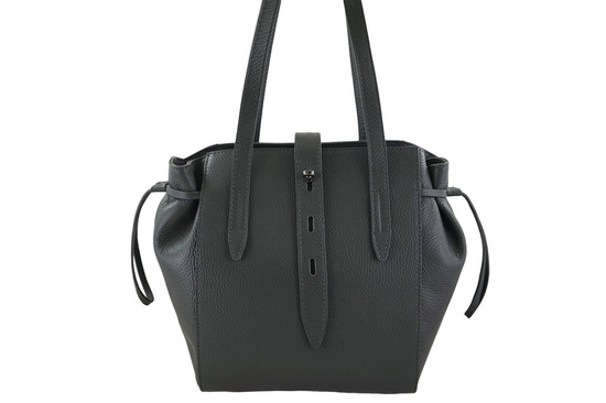 Klasyczna i elegancka torebka damska - Szara ciemna 