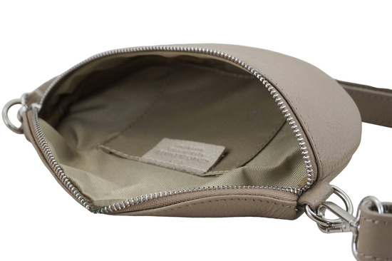 Saszetka / nerka skórzana młodzieżowa - Beżowa