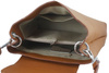 Torebka damska skórzana crossbody - Szara ciemna 