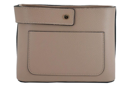 Torebki skórzane listonoszki - Barberini's - Szara ciemna 