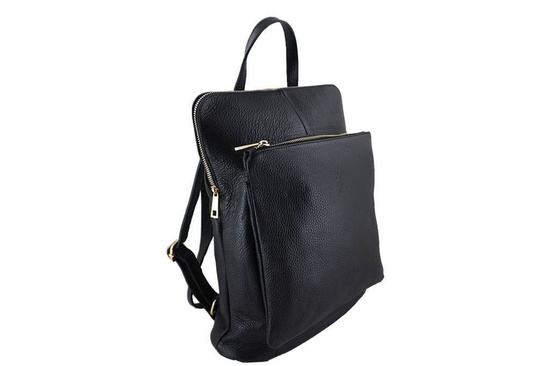 Modny plecak skórzany - Barberini's - Bordowy 