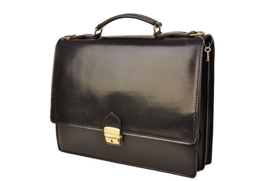 Teczka męska skórzana - Barberini's - Brązowa