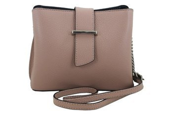 Torebka wizytowa na ramię - Różowa pudrowa