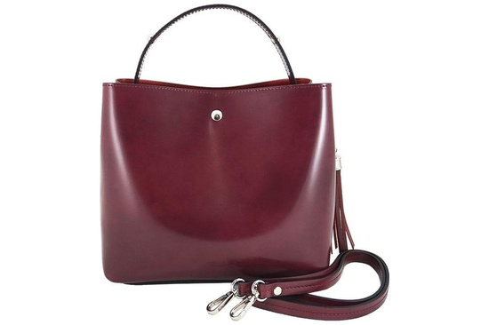 Elegancka torebka lakierowana - granatowa