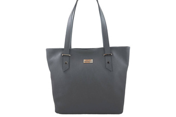 Shopper bag - duże torebki miejskie - Szare ciemne 