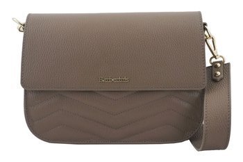 Torebka skórzana crossbody włoska - Beżowa ciemna