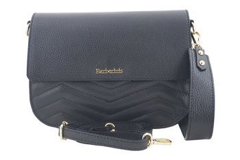 Torebka skórzana crossbody włoska - Czarna