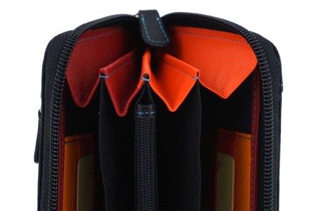 Modne portfele skórzane damskie - Barberini's - Czerwony 