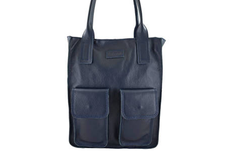 Torba shopper bag do pracy - Granatowa