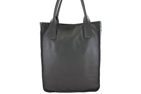 Torba shopper bag do pracy - Szara ciemna