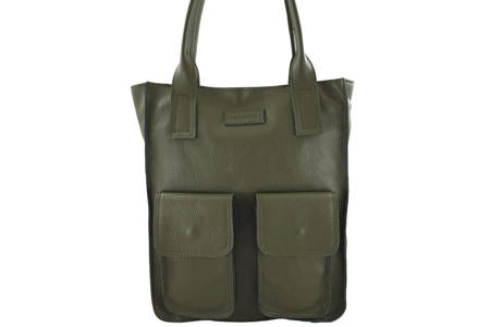 Torba shopper bag do pracy - Zielona