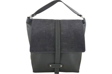 Torba skórzana Shopper bag A4 - Granatowa 