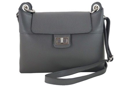 Torebka damska skórzana crossbody - Beżowa ciemna