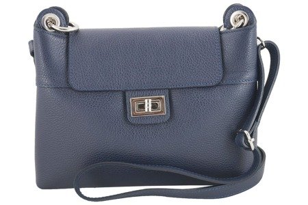 Torebka damska skórzana crossbody - Czarna 