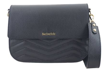 Torebka skórzana crossbody włoska - Czarna 