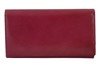 Klasyczne portfele skórzane damskie - Barberini's - Czerwony 